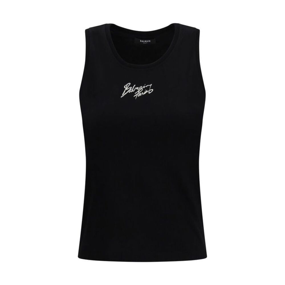 Balmain Black Cotton Women's T-Shirt